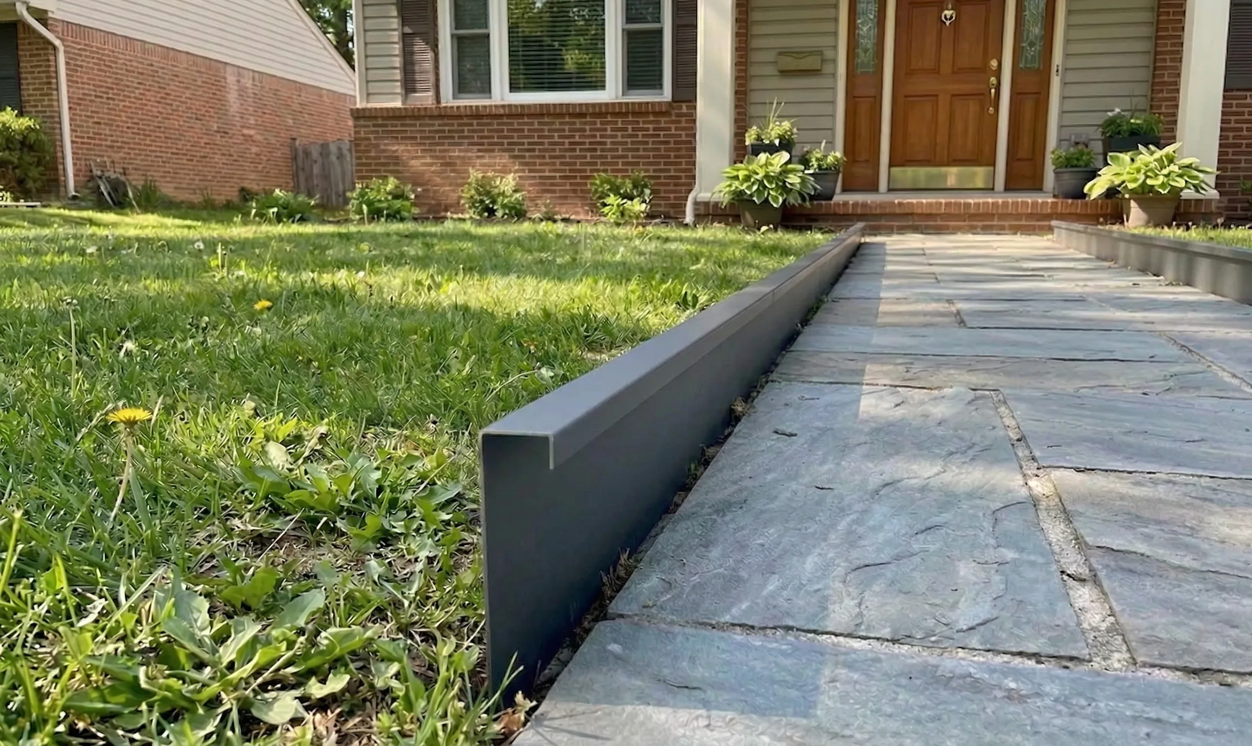 The Ridgeline installed along a front yard walkway